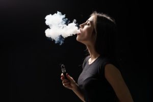 woman vaping