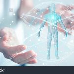 stock photo businessman on blurred background using digital x ray human body scan interface d rendering 1005896620