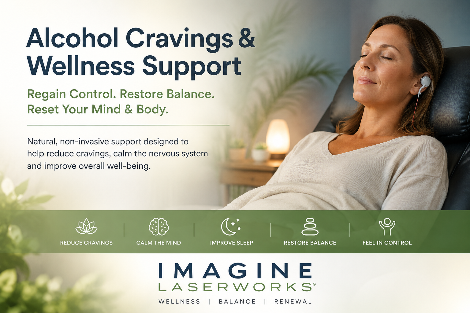 Alcohol cravings and wellness support session at Imagine Laserworks